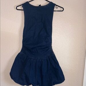 SHEIN Dark Blue Backless Dress